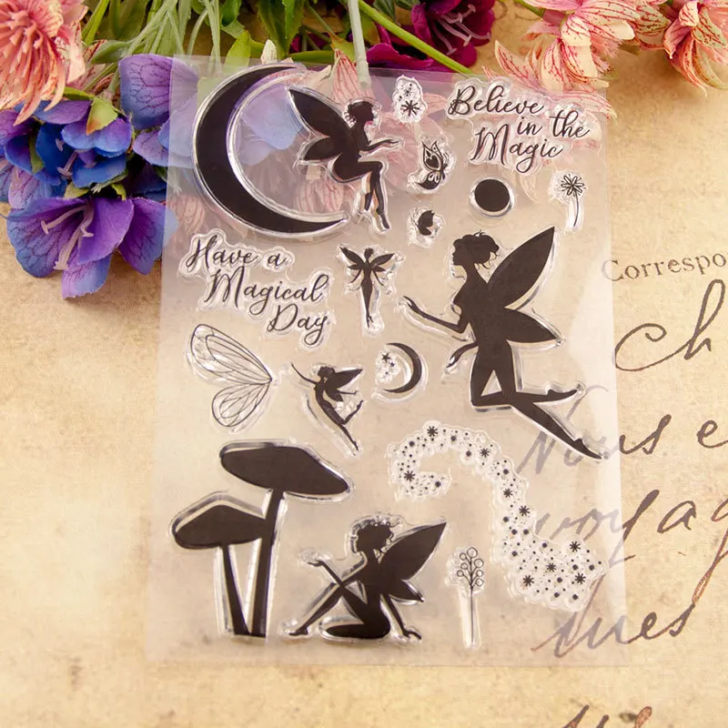 

Angel Wing Beautiful Clear Stamp and Metal Cutting Dies Seal for DIY Scrapbooking photo album Card Making Decoration Supplies