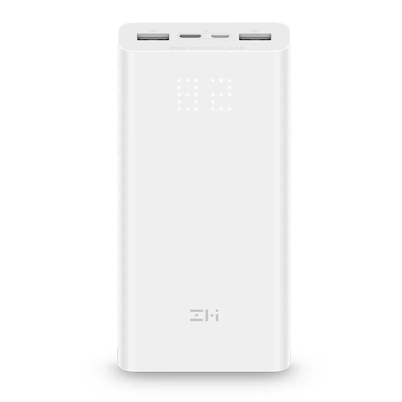 ZMI внешний аккумулятор QB821 20000 мАч цифровой дисплей 18 Вт QC Быстрая зарядка двойной