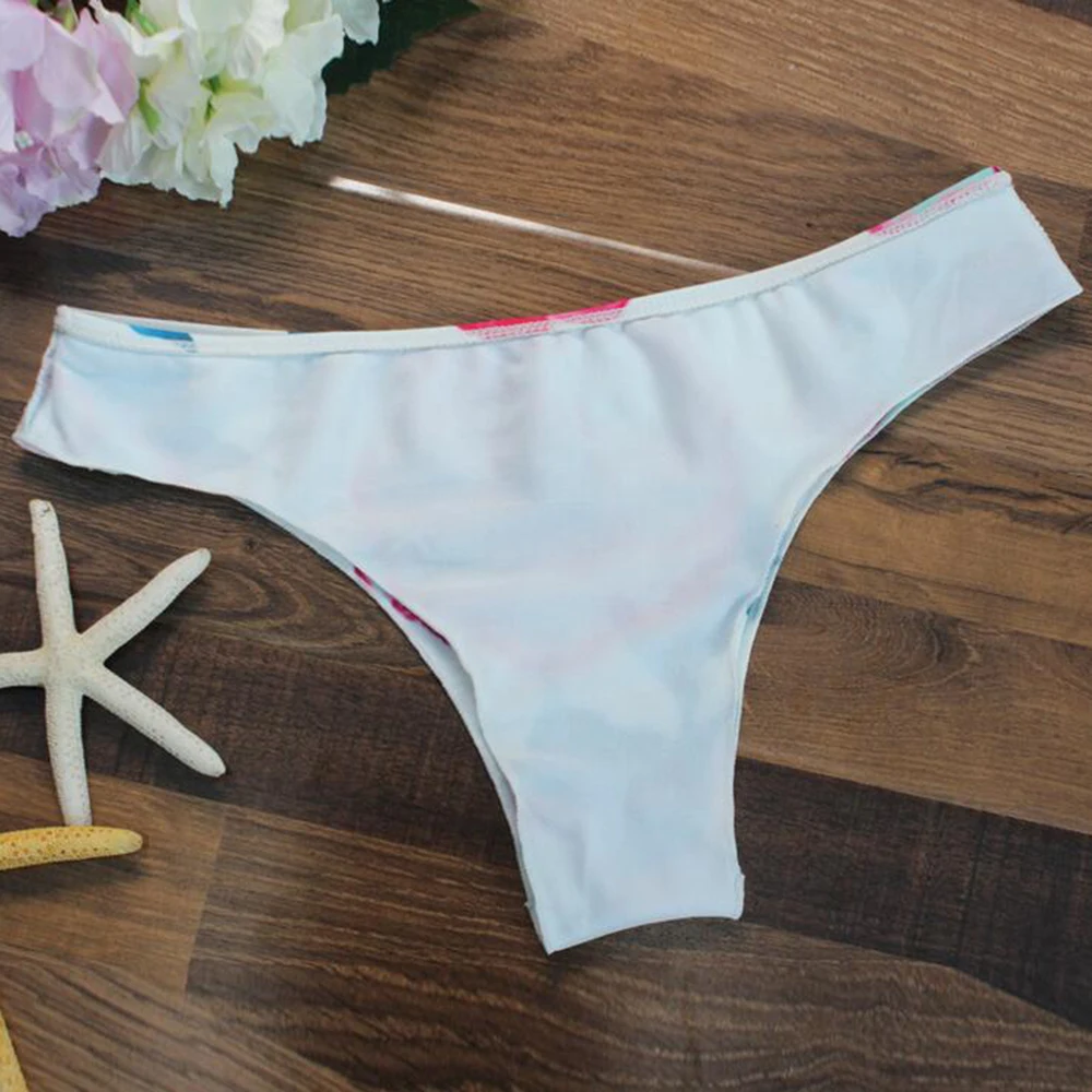 Цветочные Бикини Холтер Шеи Женщин Купальники Бразильские Танга Купальник