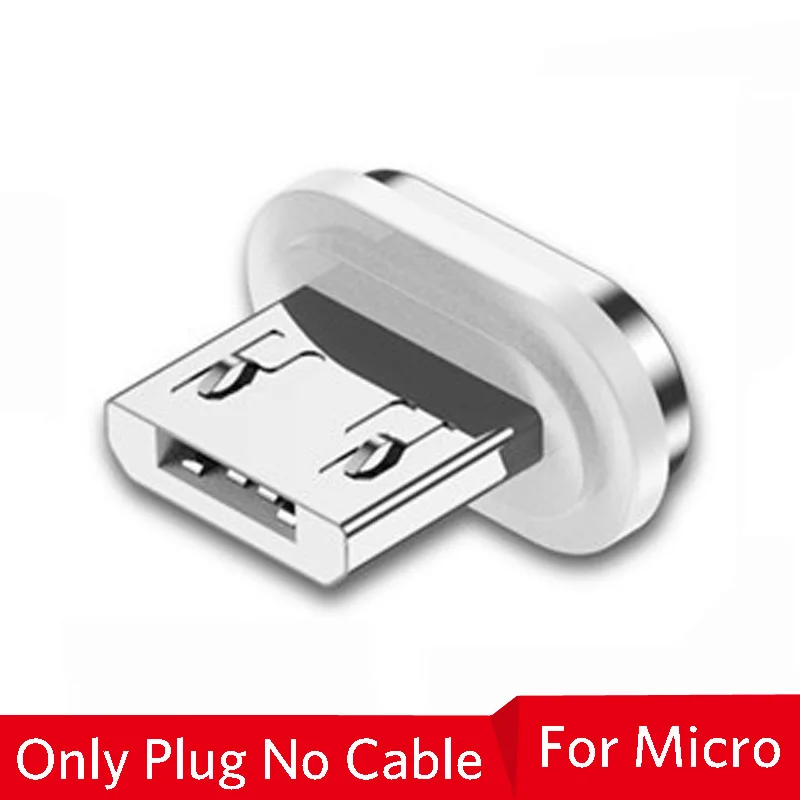 Oppselve 1 м светодиодный магнитный usb-кабель для iPhone Xs Max 8 7 6 и кабель USB type C и кабель Micro usb для samsung Xiaomi LG USB C Tubo - Цвет: Only Micro Adapter