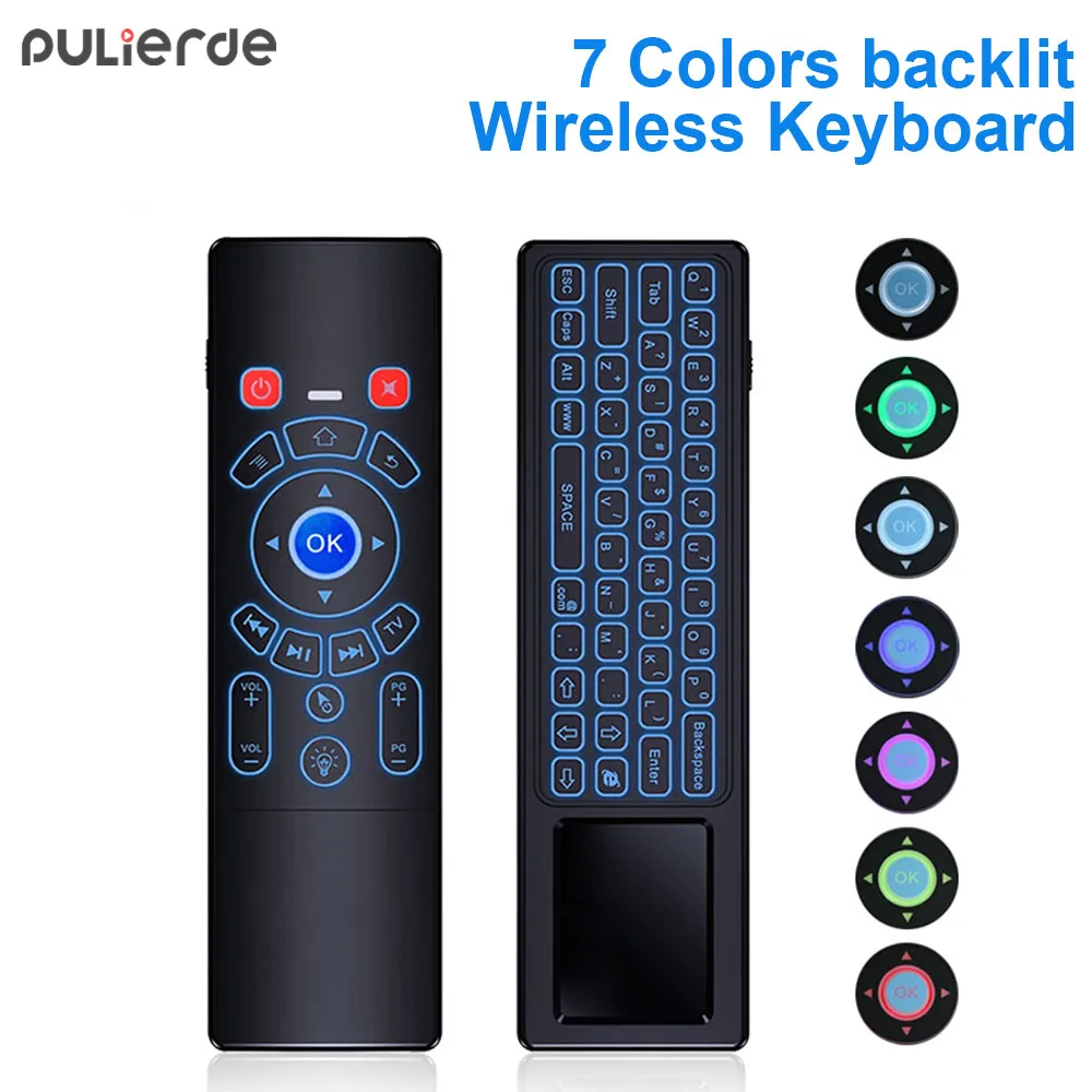 Wi Fi клавиатура PULIERDE T6 2 4 ГГц английская русская ИК обучение расширенный пульт