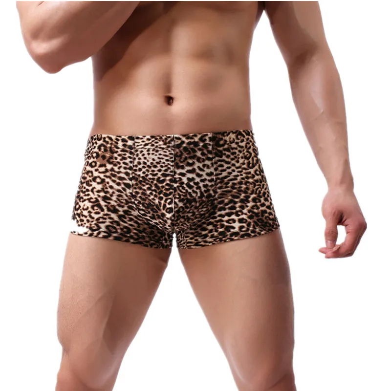 

Sexy Men Boxer Leopard Soft Breathable Underwear Male Comfortable Panties Underpants Cueca Boxer Shorts Homme For Men Boxers