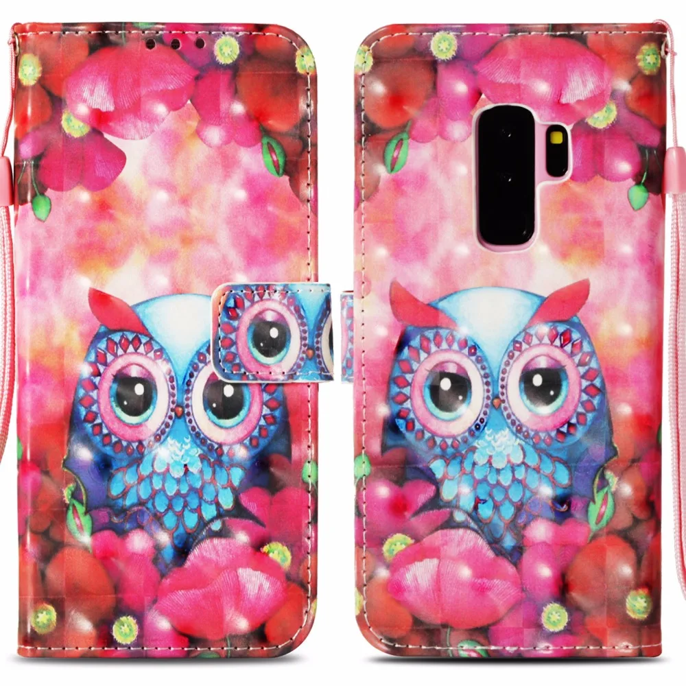 Leather Case For Samsung Galaxy S9 Plus phone case for galaxy s9+ SM-G965F Flip cover GalaxyS9+ SM-G9650 wallet funda | Мобильные