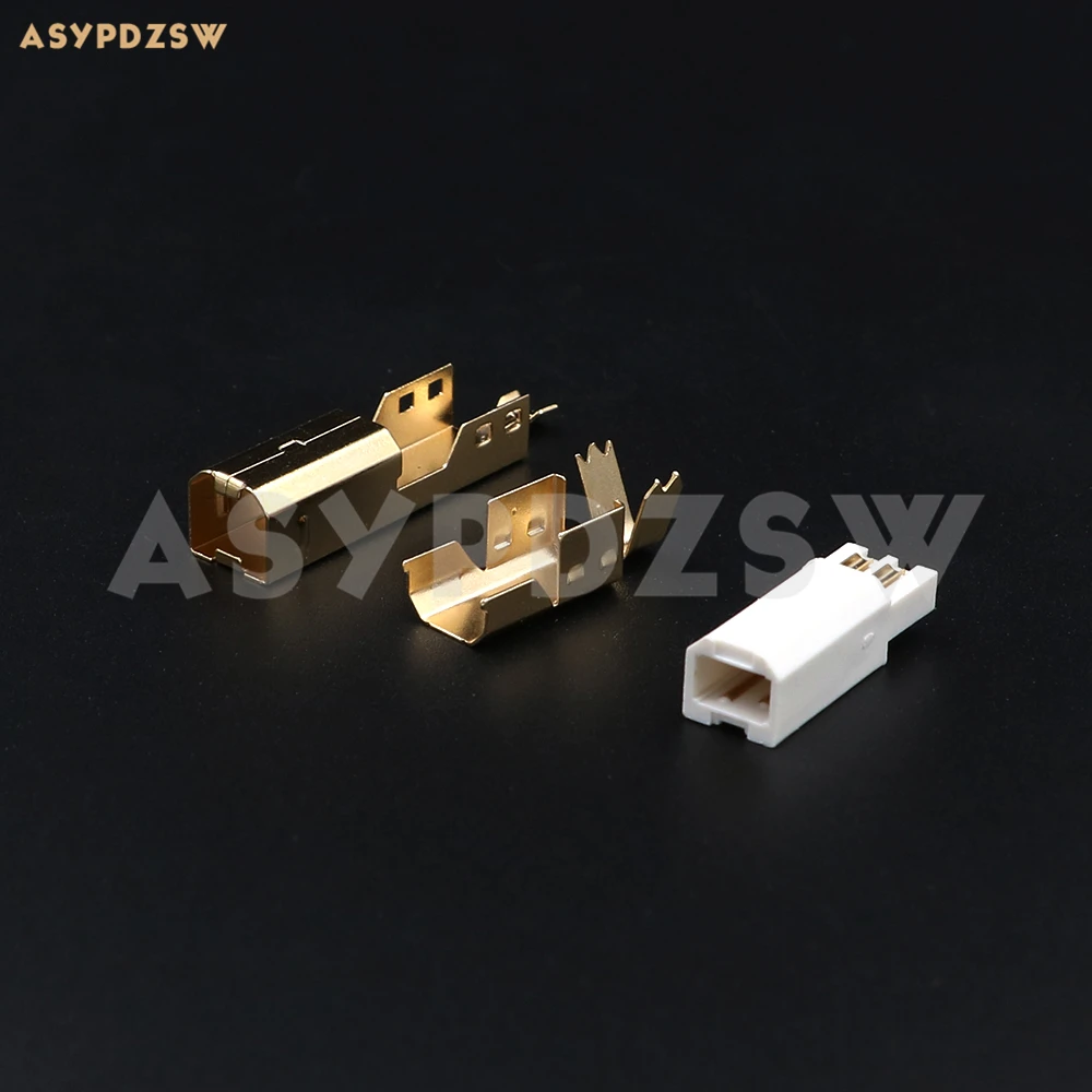 Топ HIFI DIY позолоченный 5U терминал мужской тип-b USB провод штекер DAC Кабельный разъем