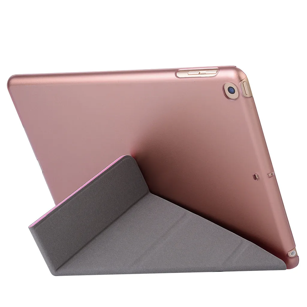 Чехол s планшет розовый для iPad 6го поколения 9,7 Тонкий Магнитный кожаный смарт-чехол ForApple#5$6