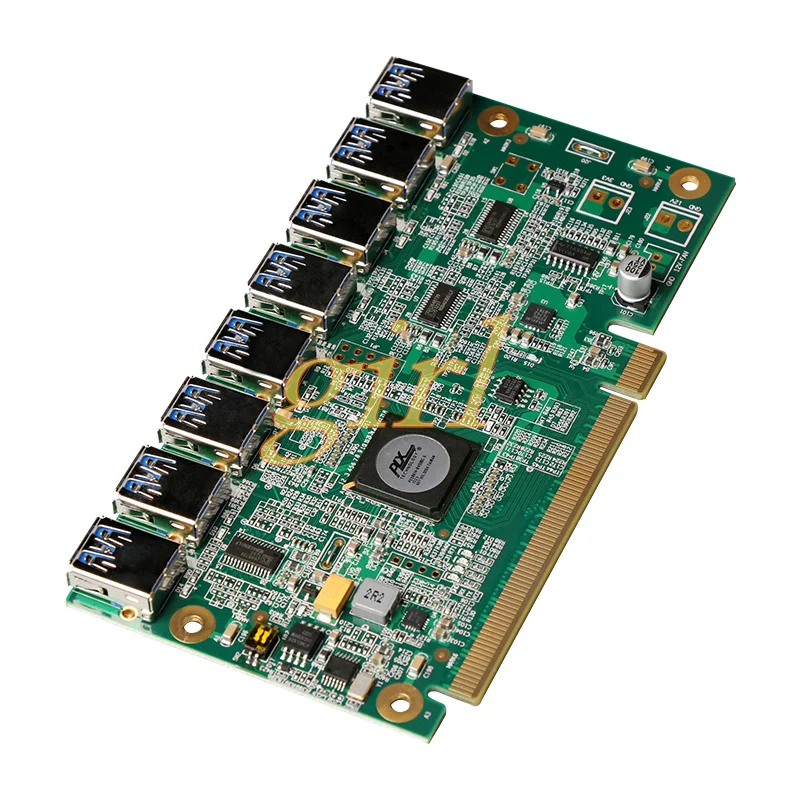 1 до 8 PCIe Miner машина видеокарта удлинитель PCI E 16X поворот портов USB3.0 PCIE карты