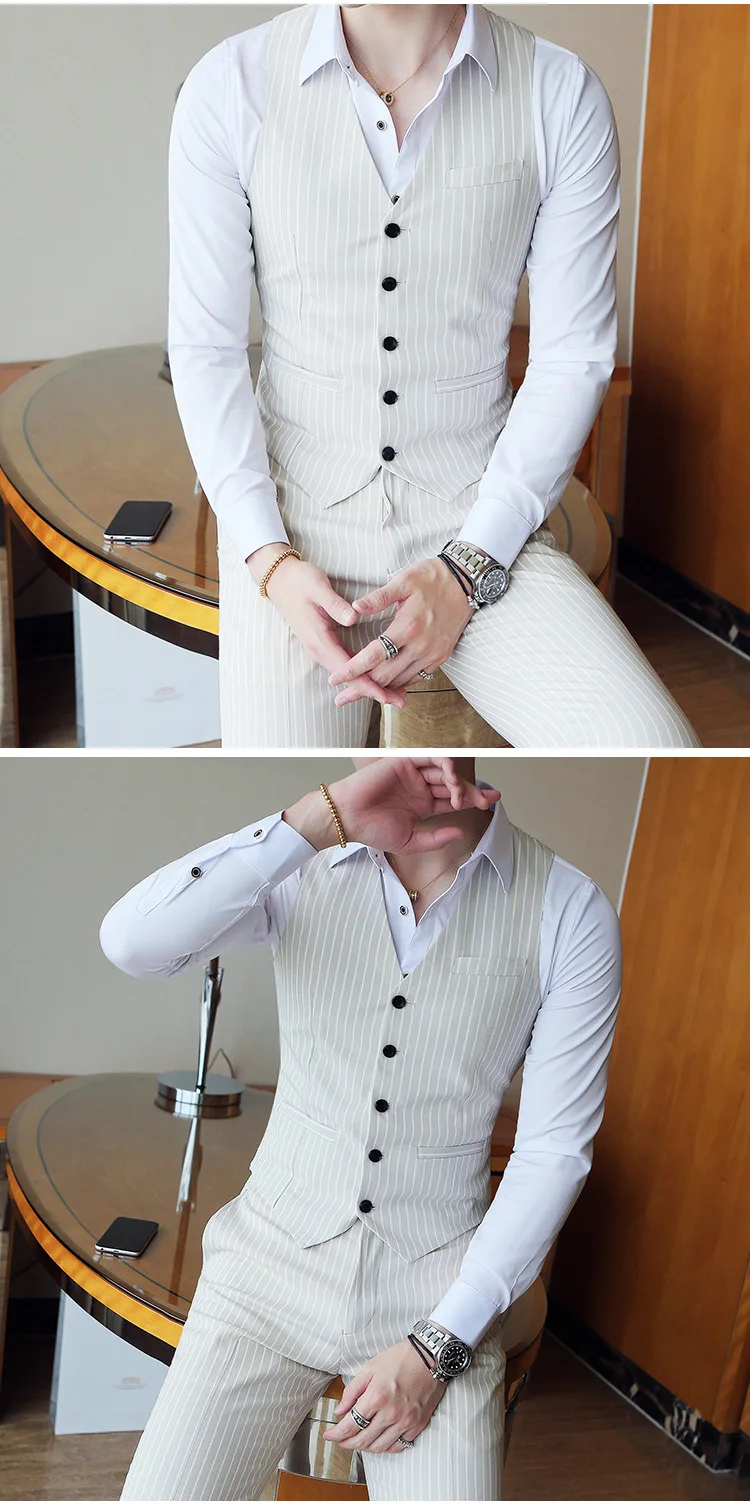 5 colors Elegant Stripe Suit Terno Costume Homme Luxe Tuxedo Suit Formal Smoking Uomo Party Weddin Slim Fit Banquet Suit Men