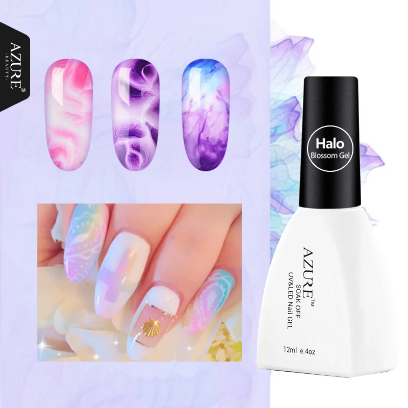 Гель-лак Azure beauty с цветущим эффектом, 1 шт., 12 мл, профессиональный Гель-лак, впитывающий УФ светодиодный, долговечный, базовое верхнее покрытие