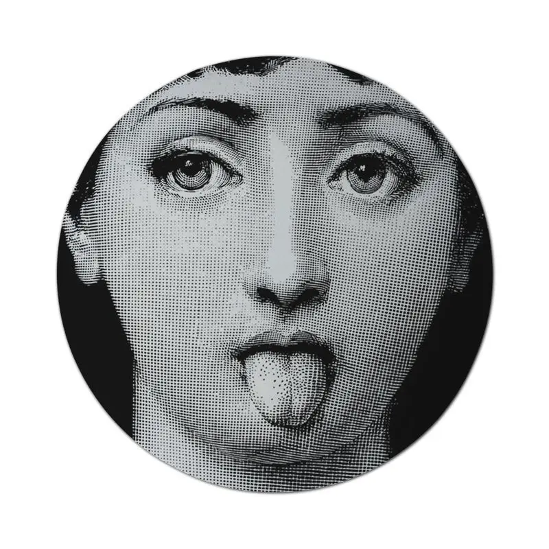 Rosenthal Piero fornasetti стильный нескользящий коврик для мыши 200x200 мм, резиновый коврик маленького размера, Круглый игровой Нескользящий Резиновый коврик 20x20 см