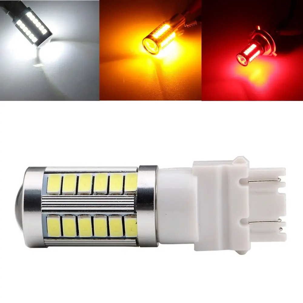 3157 3156 T25 33SMD светодиодный DRL Epistar 33 5730 чипы красный светодиодный задний фонарь стоп-сигнал светильник сигнала поворота обратный лампы P27/7 Вт P27W PY27/7 Вт