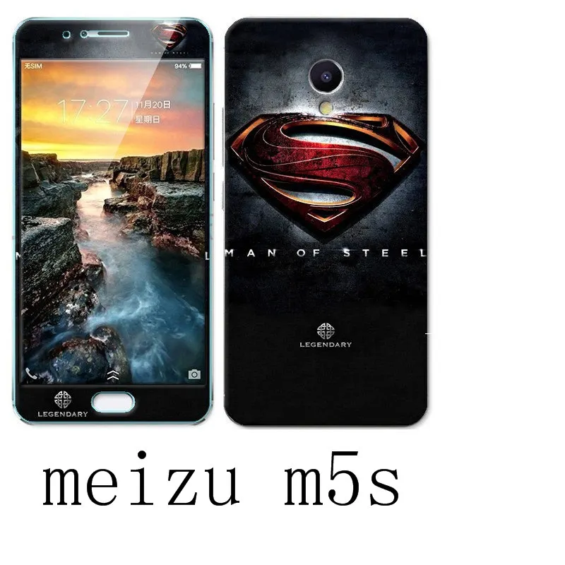 meizu m5s Case 360 Degree Protective TPU Cover+Color integrated tempered glass For meilan 5s (5.2&quot) brand #3088 |