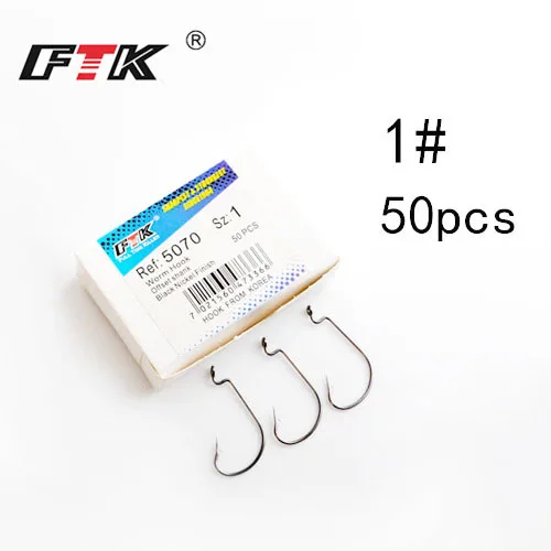 FTK рыболовные мягкие крючки для Червяков 50 шт./лот 5/0#-2# Высокоуглеродистая сталь широкий супер замок рыболовные крючки приманка мягкие рыбацкие Крючки рыболовные снасти - Цвет: 1