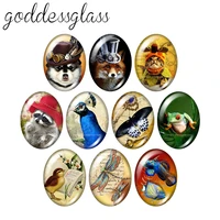 animals dog cat butterfly horse 10pcs13x18mm18x25mm30x40mm oval photo glass cabochon demo flat back making findings tb0059