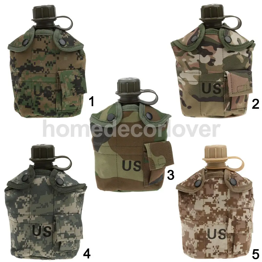 1 л армейская бутылка для воды кемпинга в стиле милитари сумка столовой 5 цветов |
