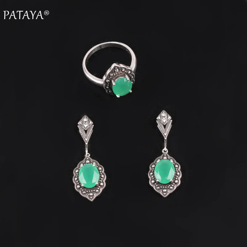 Набор ювелирных изделий PATAYA из натурального белого золота с разноцветным