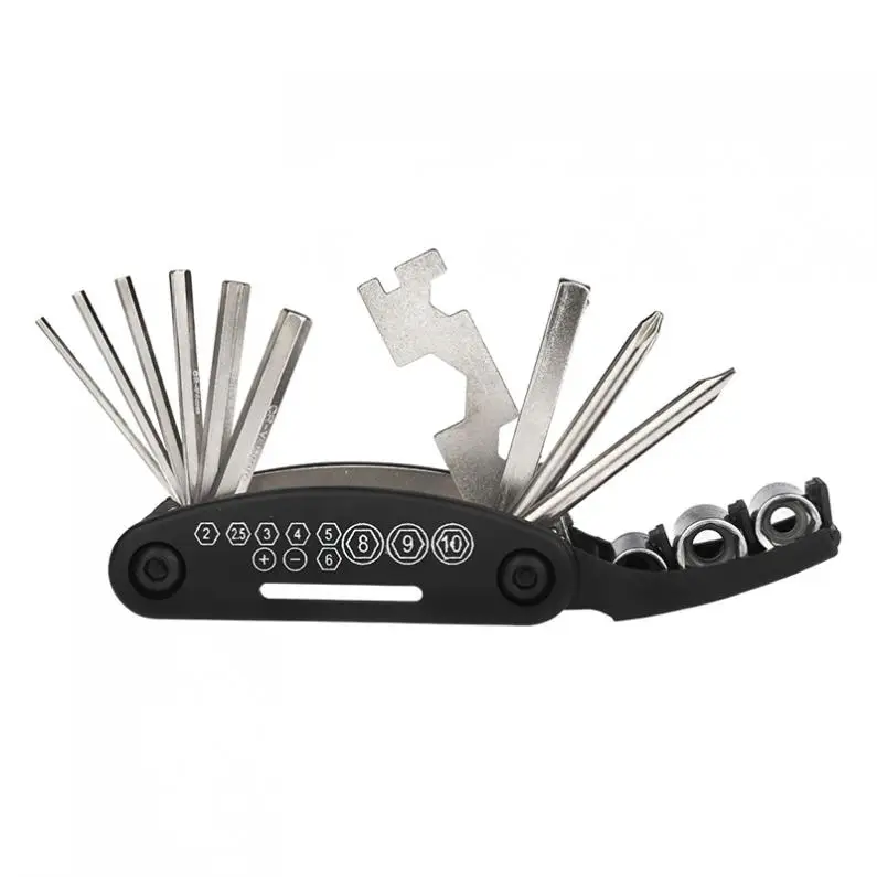 SAHOO 16 In 1 Multi Bike Bicycle Repair Tool Box Kit Set Multitool Cycling Tire Service Portable Tools and Bag | Спорт и развлечения