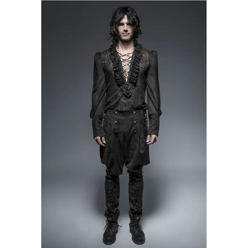 Мужская футболка в стиле панк черная рок для вечеринок косплея стимпанк Y643|emo