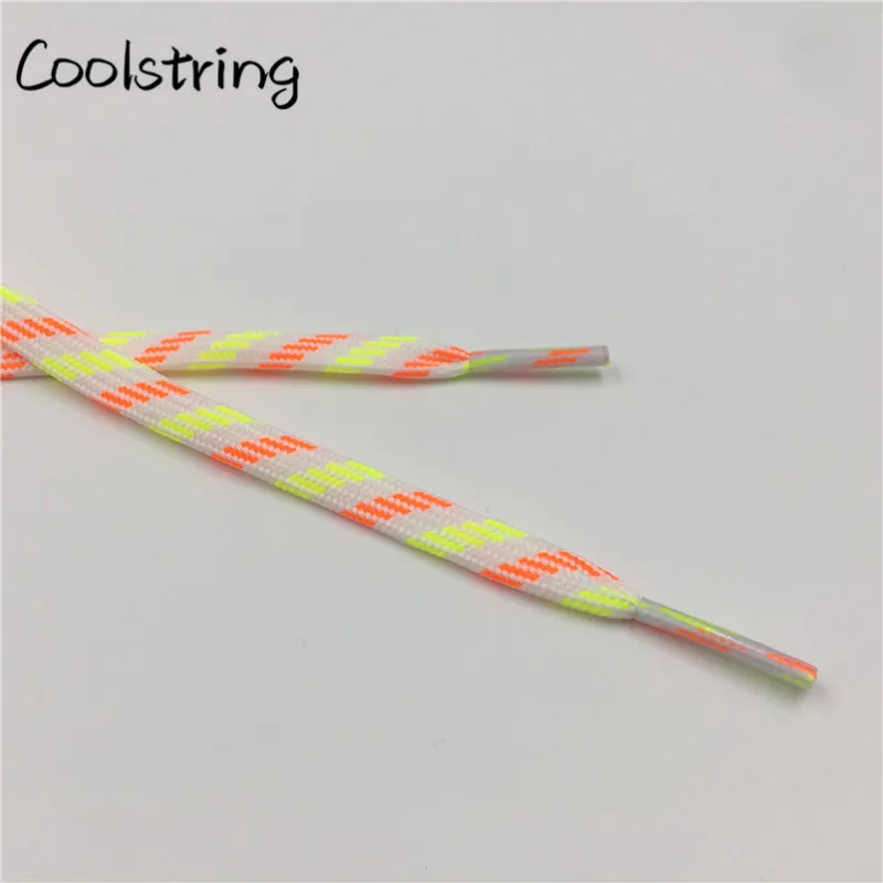 Coolstring стильные сверхпрочные Роскошные шнурки для обуви, полосатые экологически чистые Желтые красные шнурки, клетчатые качественные ботинки из полиэстера