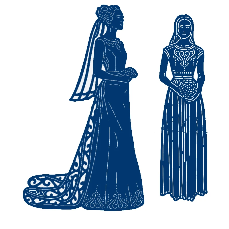 Невеста и Подружка невесты женщина человек фигура металлические трафареты для