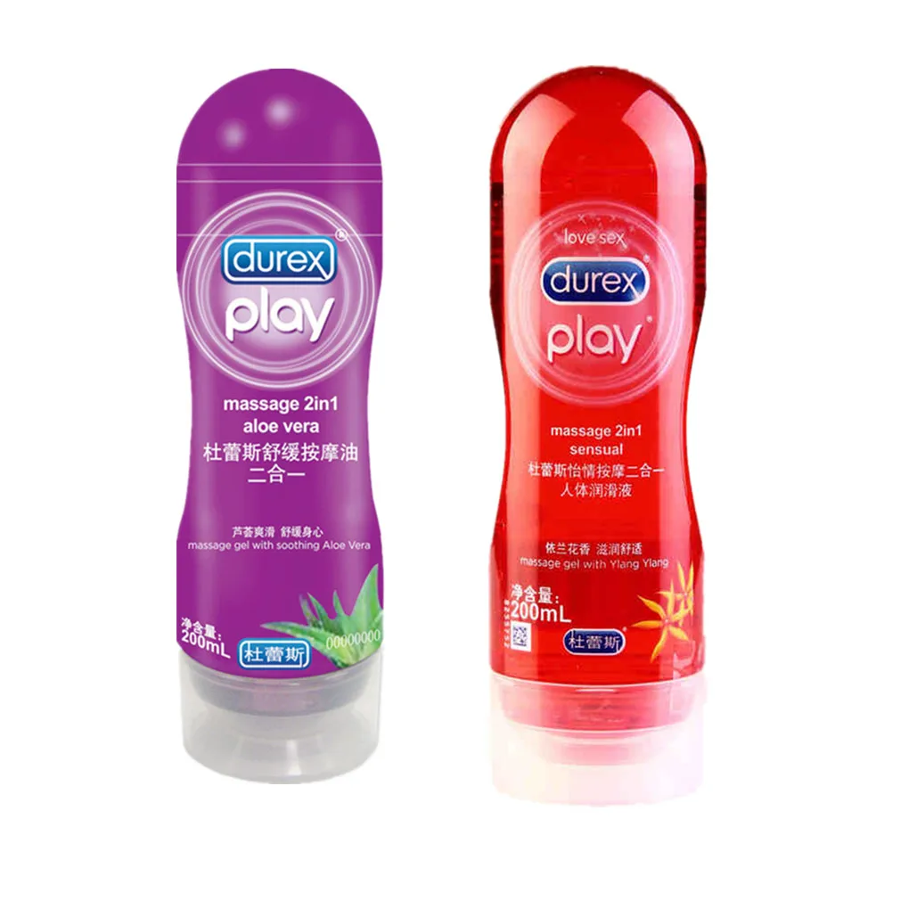 Durex 200 мл Массажная смазка на водной основе для секса алоэ вера иланг интимные