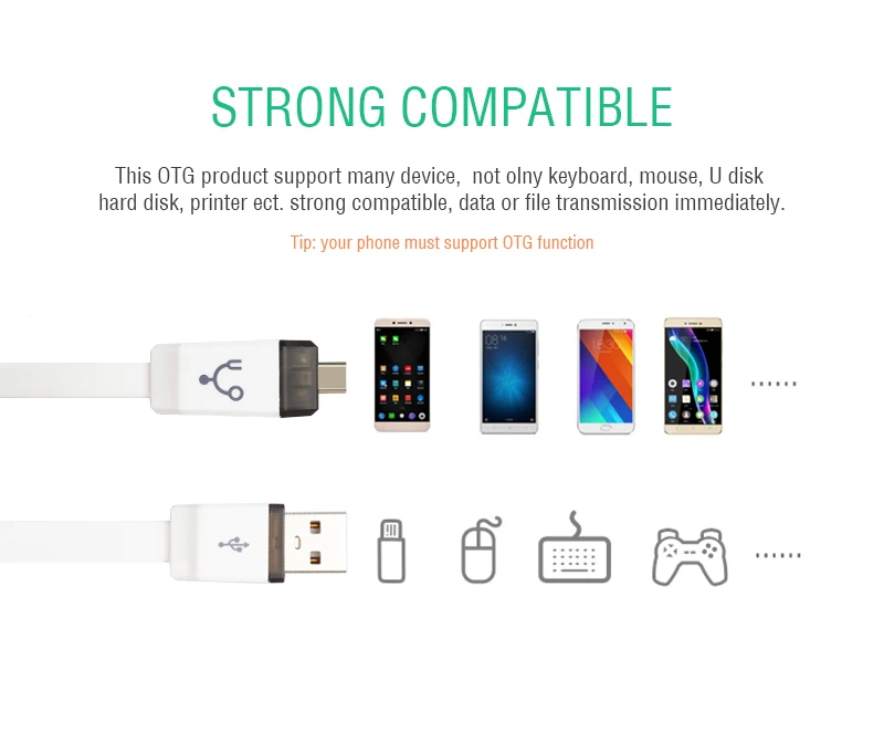 Sovawin 34 см Android Micro USB OTG адаптер Microusb 2,0 Конвертер Разъем для быстрой зарядки данных для samsung Galaxy S3 S4 S5