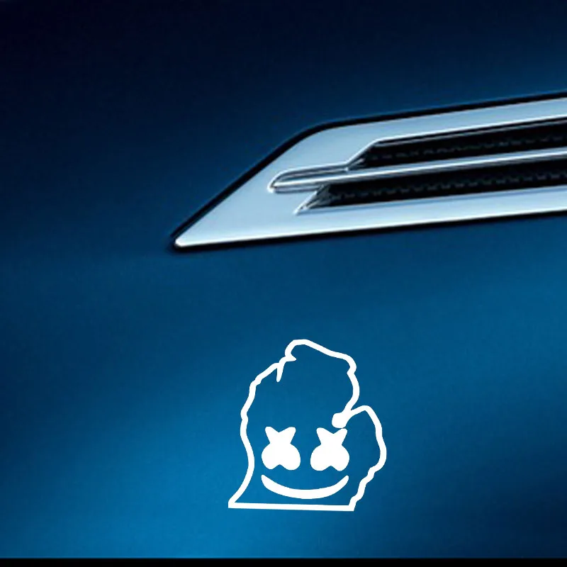 YJZT 12.1CM*13.2CM Personality Fun Face Vinyl Decal Car Sticker Black/Silver C3-0373 | Автомобили и мотоциклы