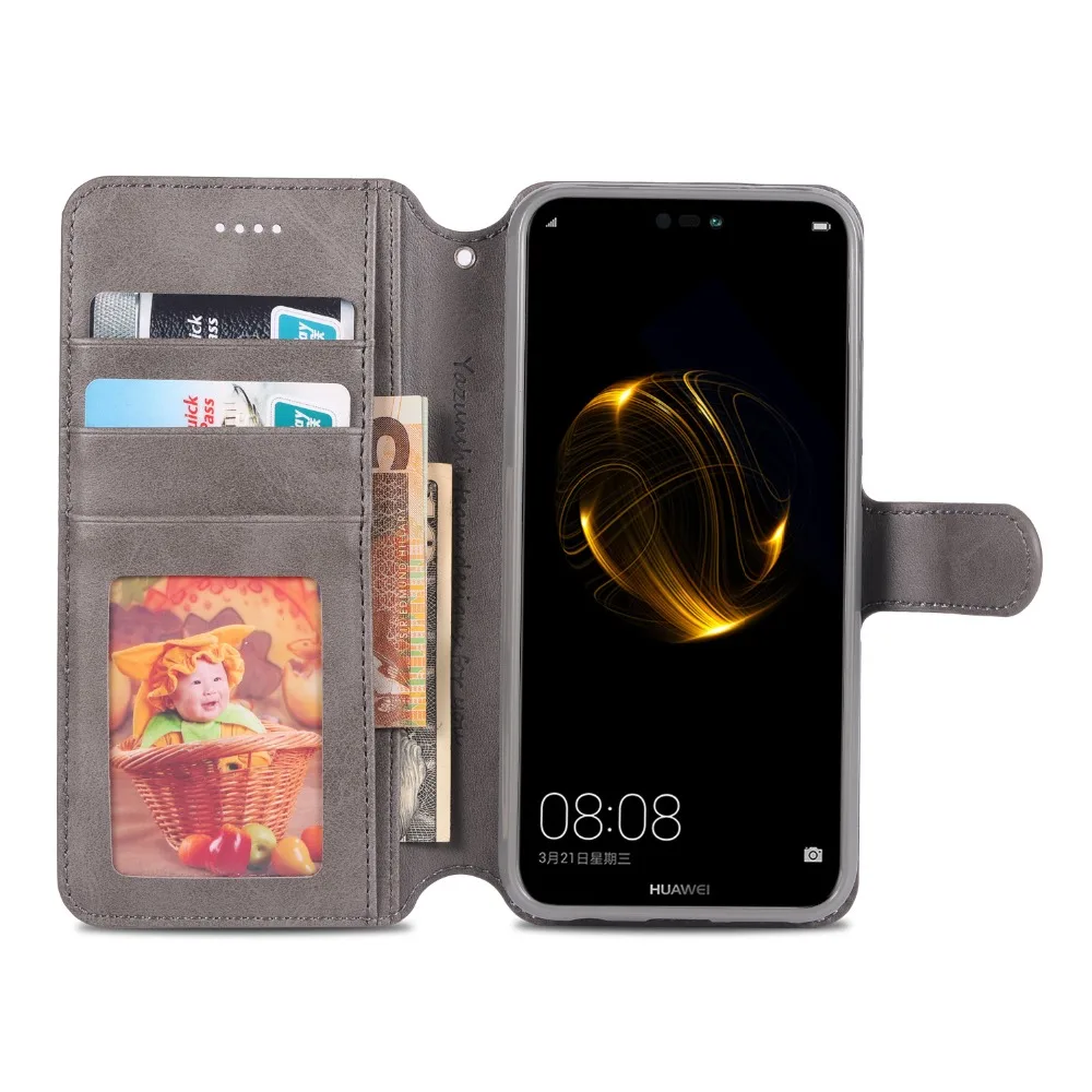 Роскошный кожаный чехол кошелек для Huawei P20 Lite Pro Mate 20 20X телефона откидной Чехол