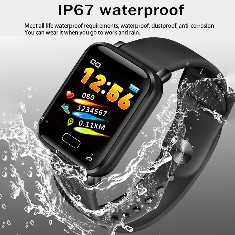 LIGE Новый умный браслет для женщин спортивный фитнес трекер монитор сердечного