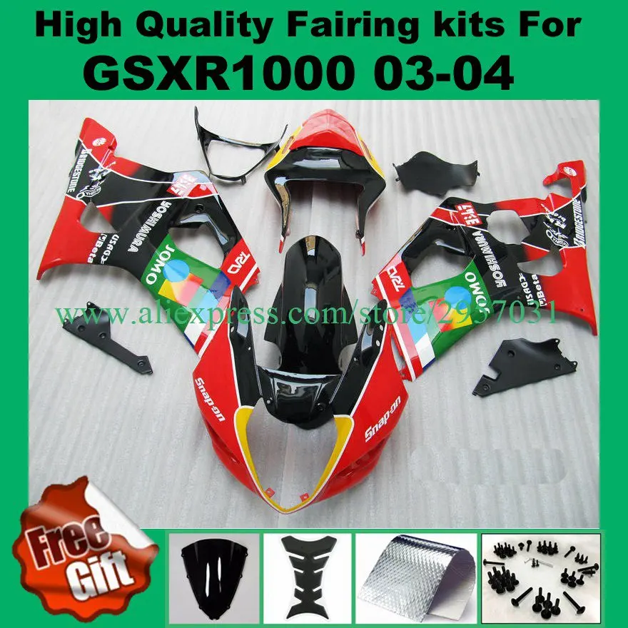 

Injection fairings fit for SUZUKI GSXR1000 2003 2004 GSX-R1000 GSXR 1000 03 04 Fairing kits +9gifts