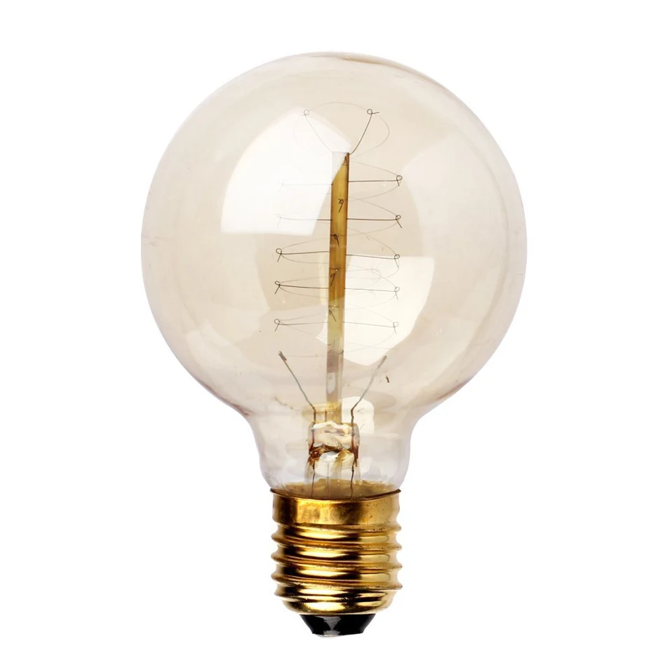 Фото Ampoule винтажная лампа Эдисона E27 220 В 40 Вт Цоколь лампы G80 G125 ST64 G95 Вольфрамовая Ampoule винтажная лампа Эдисона E27 220 В 40 Вт Цоколь лампы G80 G125 ST64 G95 Вольфрамовая