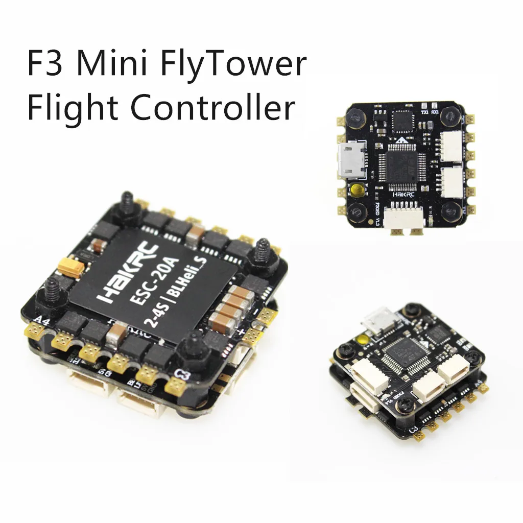 OMESHIN HAKRC F3 FlyTower мини-Контроллер полета OSD BEC 20A 2-4S бесщеточный Esc эффективное Преобразование энергии