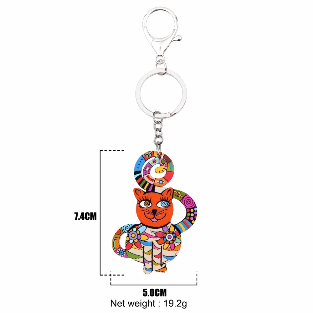 WEVENI акриловые ювелирные изделия для домашних животных Smail брелки кошек держатель