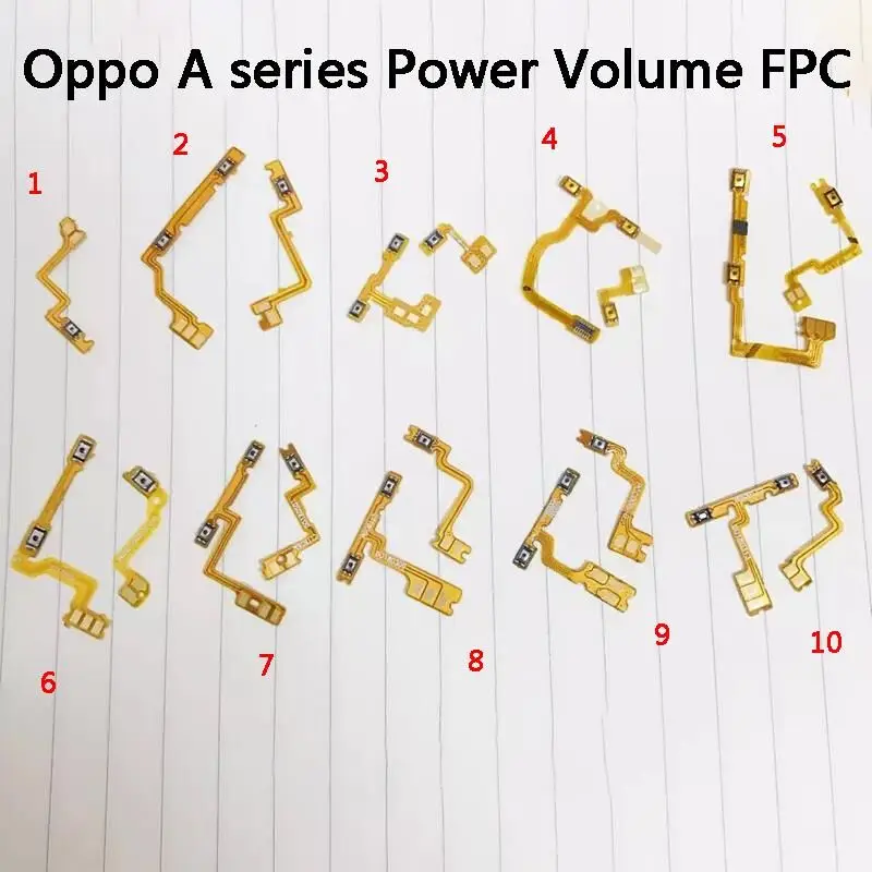 OPPO A1/3/5/37/53/57/59/71/73/77/79/83 гибкий кабель питания и громкости кабель с портом FPC FFC PCB ремонт аксессуар разъем зарядка через usb кольцо