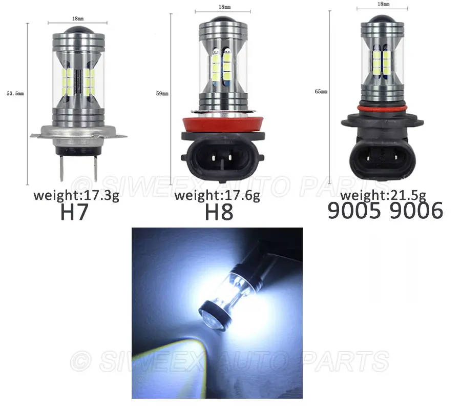 1 шт. 1156 BA15S 1157 H7 H8 7440 7443 9005 9006 3156 3157 P21W Авто 3030 22SMD светодиодный Противотуманные фары дневные фары дневного света 12 V