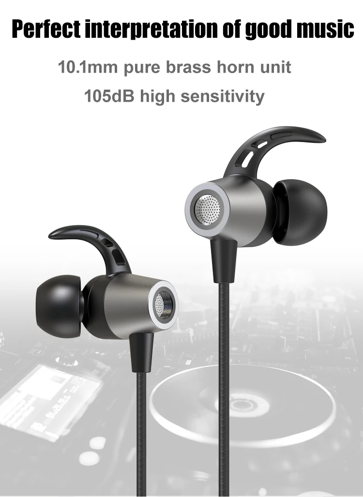 JEELOCK In Ear 3.5 High Sensitivity Wire Sport Earphone with Microphone Metal Subwoofer for Computer PC Gaming Headset Earphone