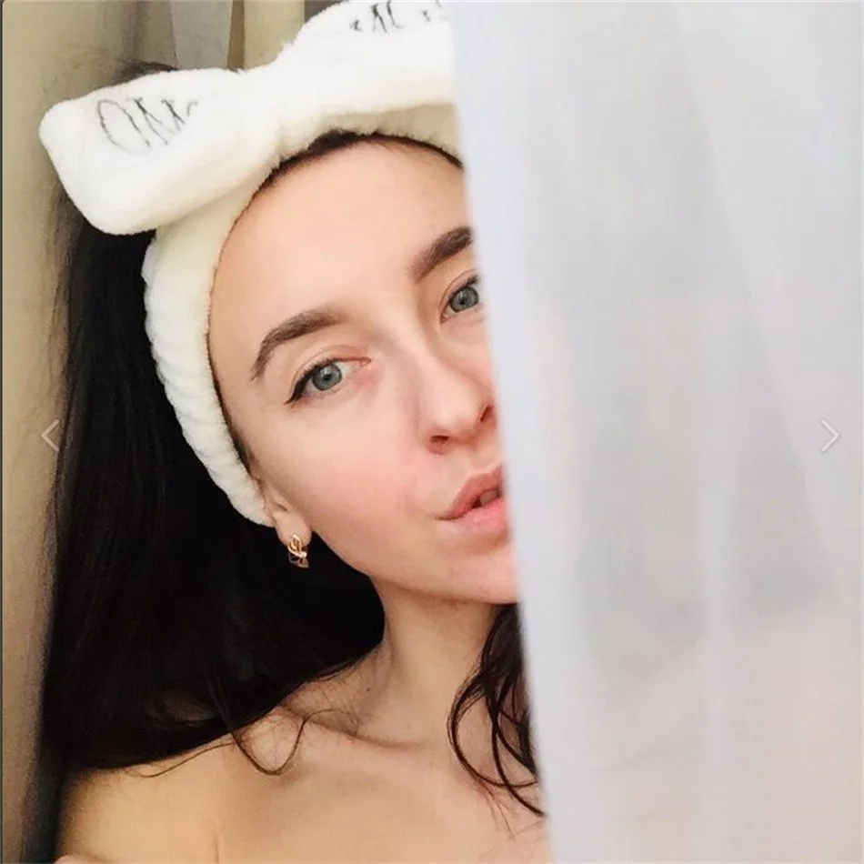 Новинка, фланелевые мягкие повязки на голову с бантом и надписью «OMG» для женщин и девочек, тюрбан, милый держатель для волос, повязки на голову, головные уборы, аксессуары для волос