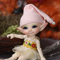realpuki pupu freeshipping fairyland fl doll bjd 113 pink smile elves toys for girl tiny resin jointed doll