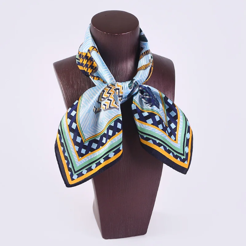 Шарф Бандана с принтом лошади шарфы и накидки из 100% чистого шелка|square silk scarves|pure