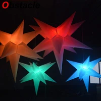 exploded star shape anniversary event party decorations inflatable luminous led star balloon with blower and remote control
