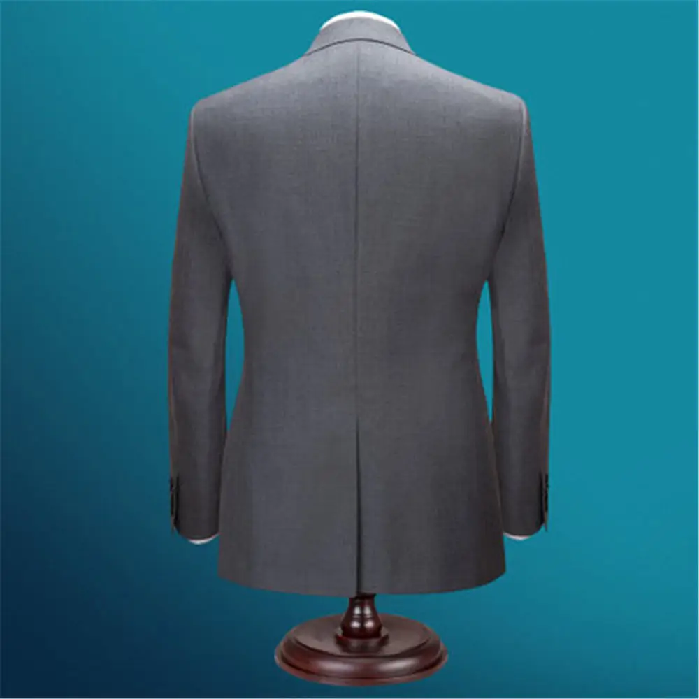 High End Красивый Slim Fit темно серый с учетом Для мужчин s костюм жениха смокинг для