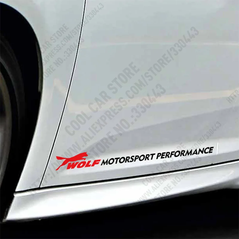 1 пара волк Автоспорт производительность двери автомобиля стикер для Ford Focus 2