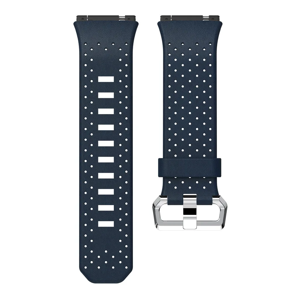Для Fitbit ионные перфорированные кожаные аксессуары браслет быстросъемный ремешок для наручных часов модный мужской браслет