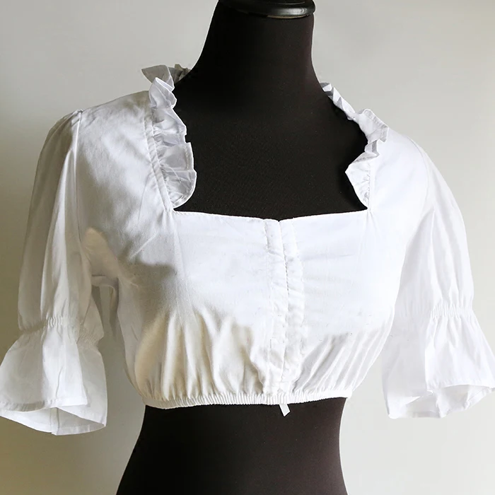 Белая блузка Dirndl Топ костюм для немецкого фестиваля Октоберфест нижнее белье