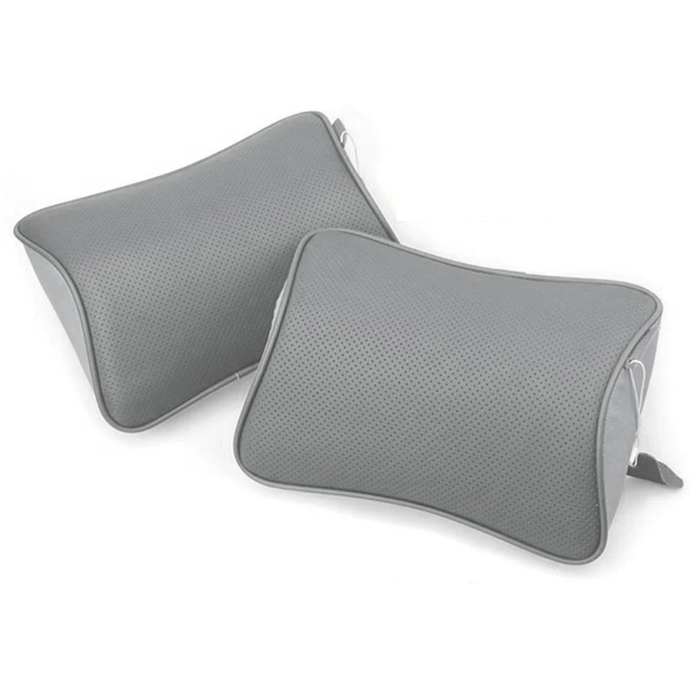1 пара автомобильная Кожаная подушка для шеи супер мягкая пена с эффектом памяти
