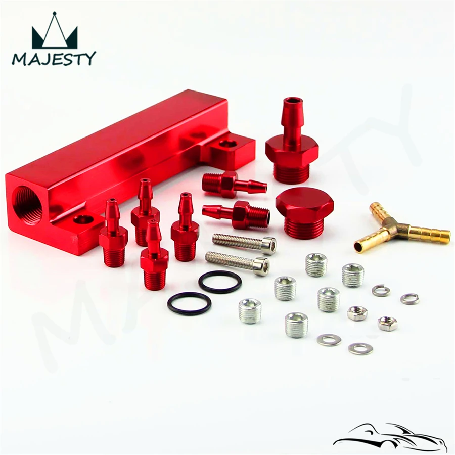 JDM Алюминиевый турбо Отходной вакуумный впускной коллектор 6 портов 1/8 NPT
