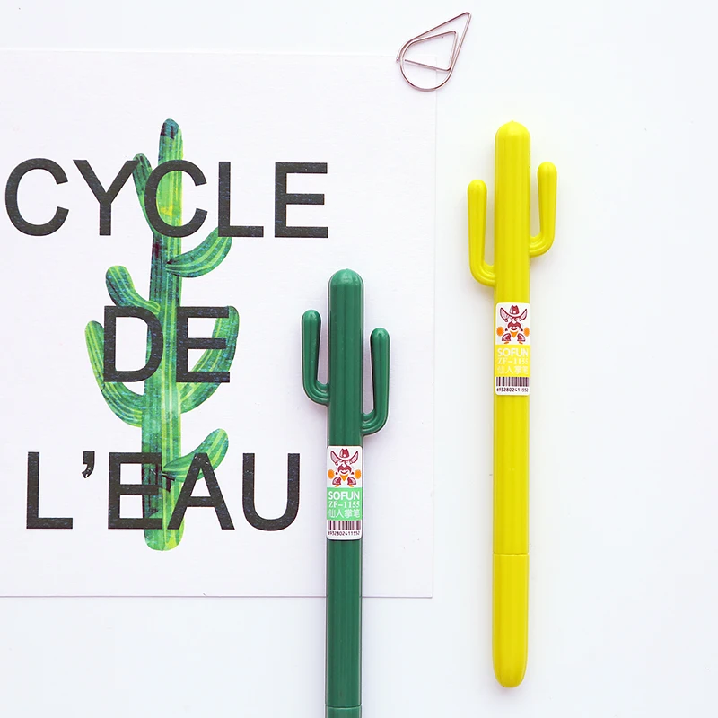 3 шт./лот гелевые ручки кактуса канцелярские принадлежности модный подарок