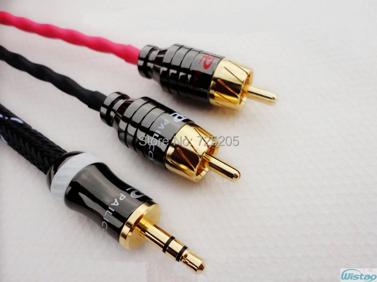 Hi Fi 3 5 мм до 2 RCA стерео кабель Budweiser Canare Профессиональный трансляционный аудио
