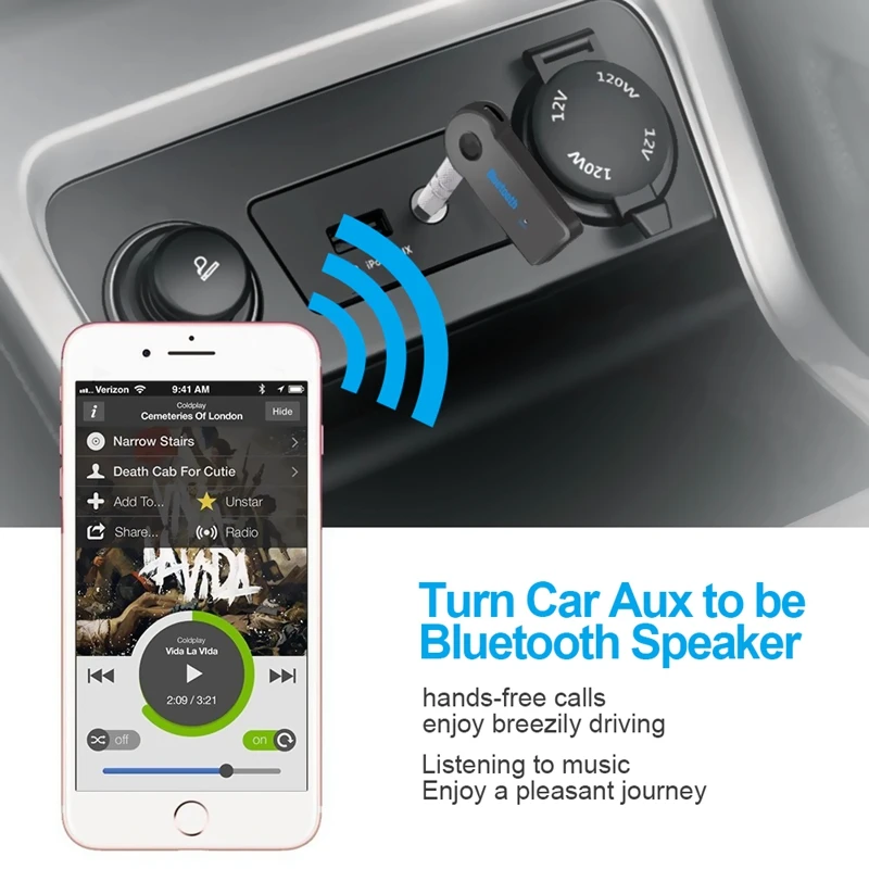 Bluetooth беспроводной для автомобильной музыки аудио стерео 3,5 мм приемник Bluetooth адаптер Aux для наушников Reciever Jack Handsfree