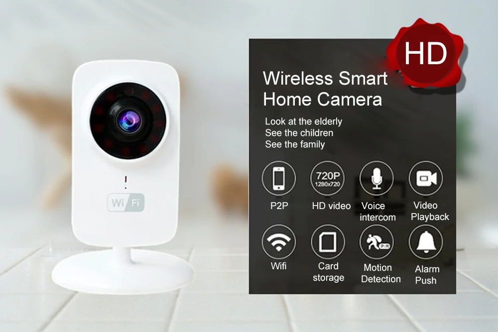 Видеоняня 720P ip камера для видеосъемки детей мини Wifi беспроводная