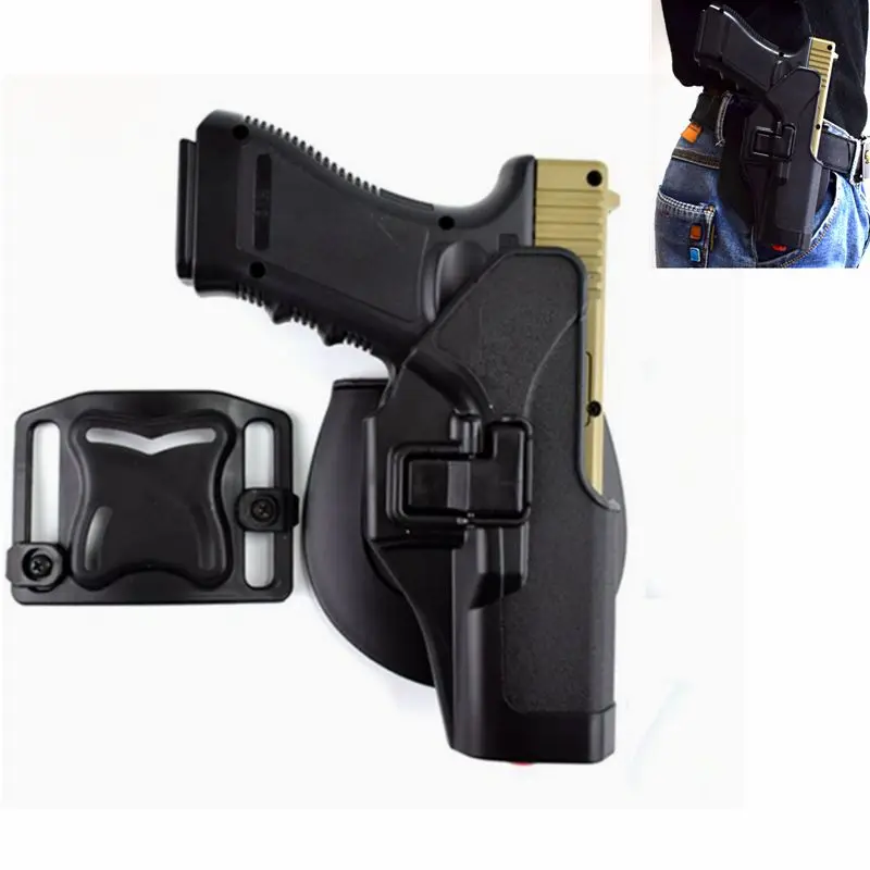 Кобура Glock с Сумка для запасного магазина военный страйкбол тактический пистолет падение подсумок для пистолета на бедро пояс кобура Glock черный загар